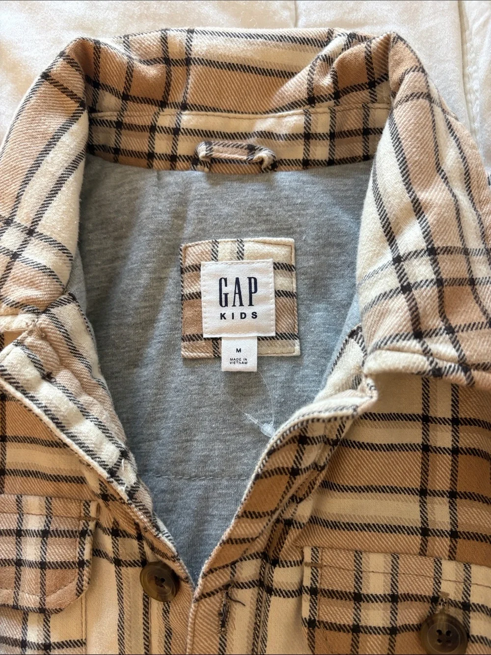 GAP cozy plaid